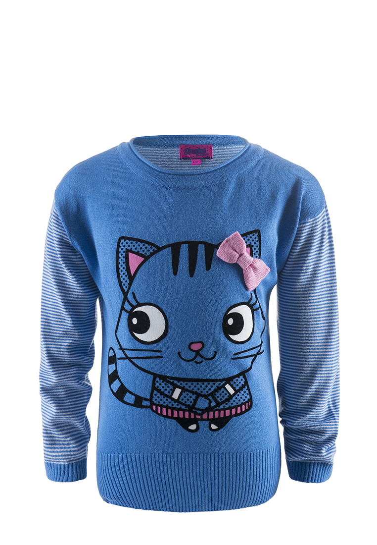 Пуловер детский для девочек 19052035 вид 3