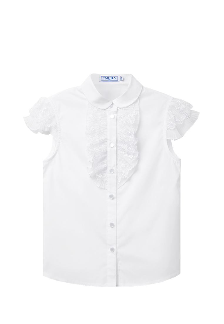 Блузка с коротким рукавом школьная для девочек 30605010