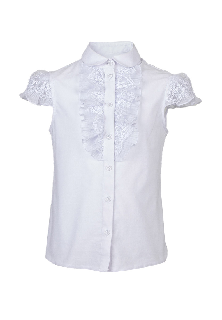 Блузка с коротким рукавом школьная для девочек 36107030 вид 3