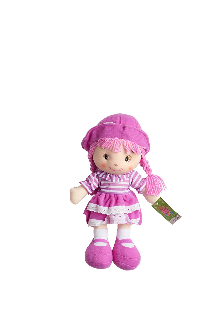 Мягкая кукла с панамкой 35 см., пурпур. I1156480-3 37003920