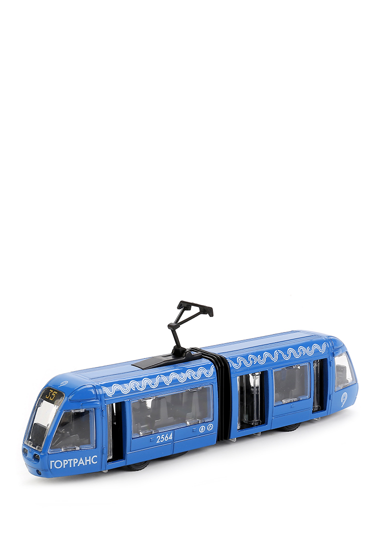 Трамвай Технопарк металл новый с гармош. 19см, свет+звук, инерционный механизм 37007320 вид 2