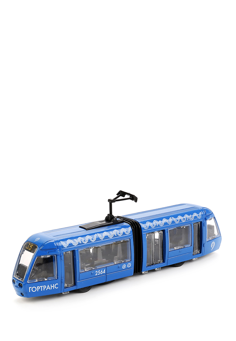 Трамвай Технопарк металл новый с гармош. 19см, свет+звук, инерционный механизм 37007320 вид 3