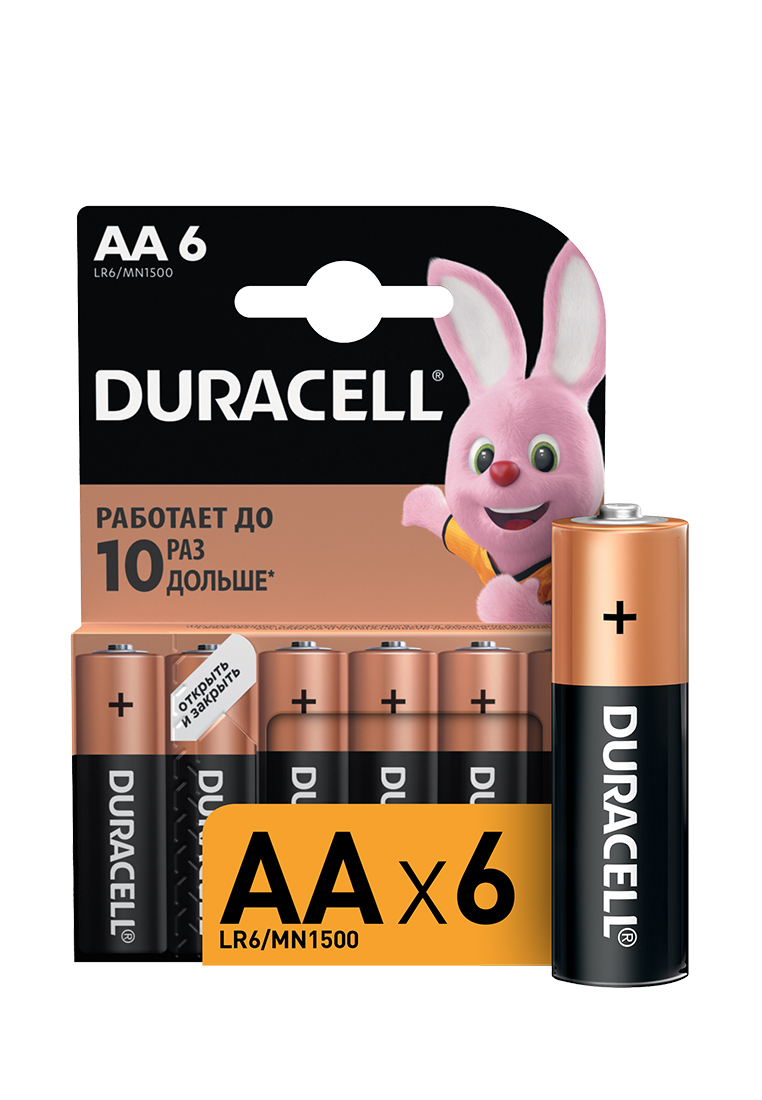 Батарейки Duracell BASIC АА 6шт. в блист. 43768833