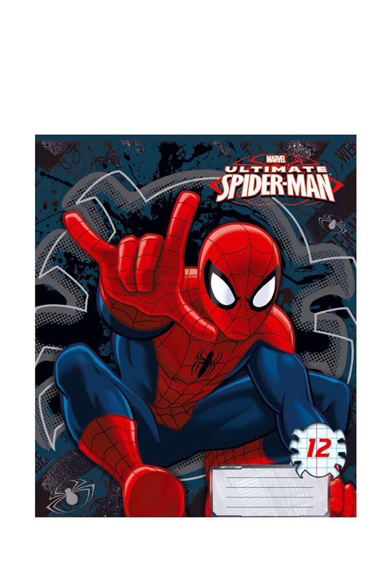 Тетрадь Spider-man 12л КЛЕТКА, скоба, карт SM211/5-EAC 48904070