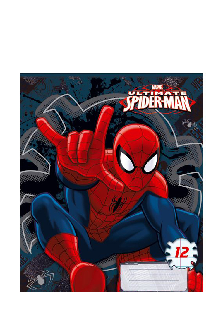 Тетрадь Spider-man 12л ЛИНИЯ, скоба, карт SM213/5-EAC 48904080