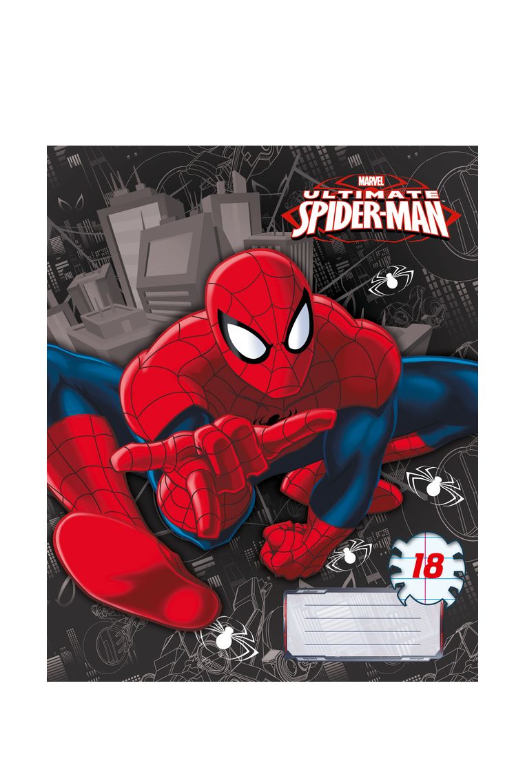 Тетрадь Spider-man 18л ЛИНИЯ, скоба, карт SM223/5-EAC 48904150 вид 3