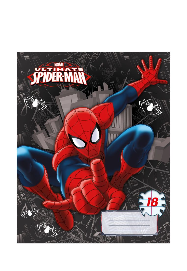 Тетрадь Spider-man 18л ЛИНИЯ, скоба, карт SM223/5-EAC 48904150 вид 4
