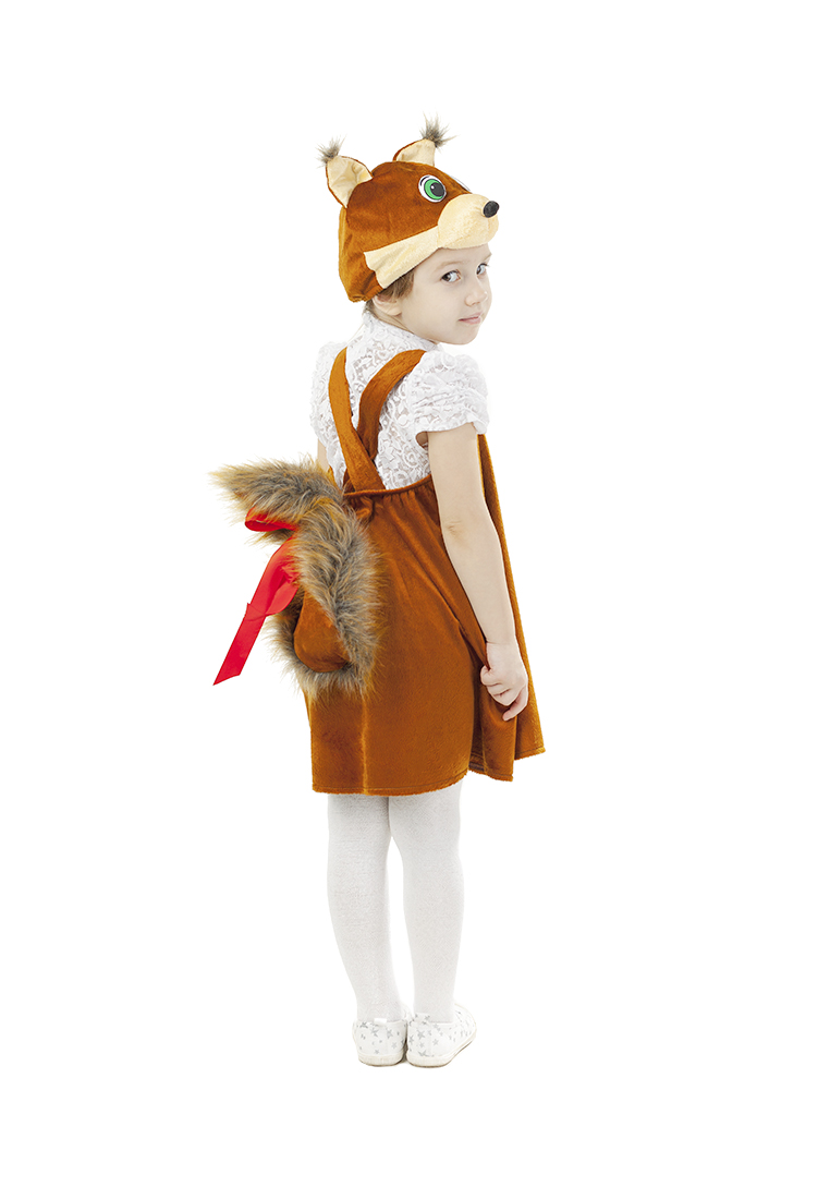 Карнавальный костюм Пуговка "Белка Кнопочка" (сарафан, шапка), р-р 110 70503030 вид 3