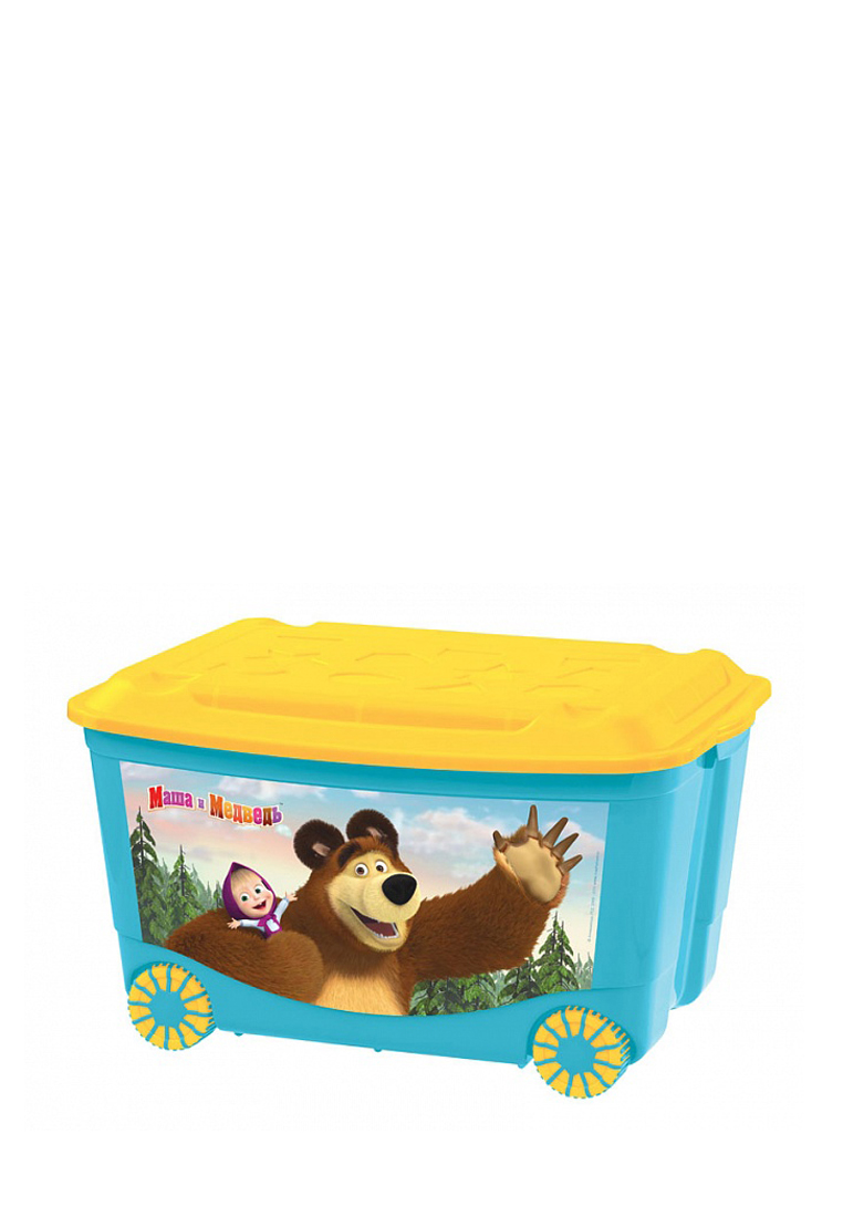 Ящик для игрушек с аппликацией на колесах 580*390*335 мм "Маша и медведь" в ассортименте 73000030 вид 2