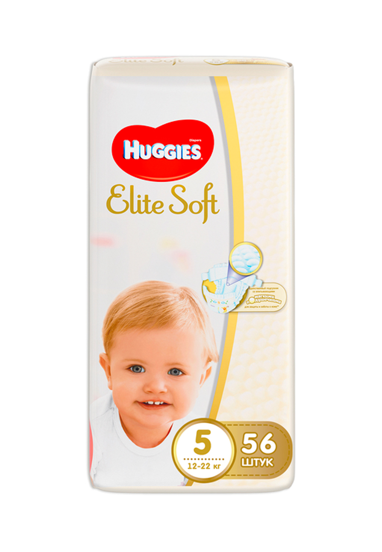 Подгузники Huggies Elite Soft, 5 (12-22кг), 56 шт. 73949305