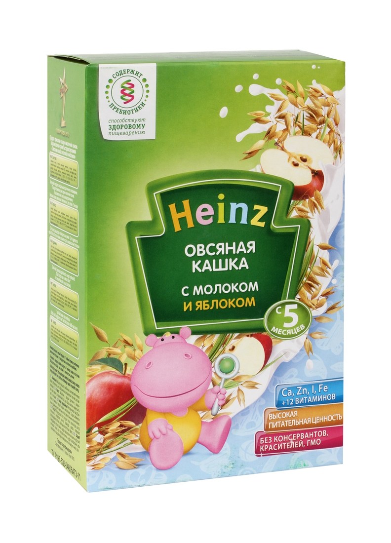 Каша heinz гречневая безмолочная с яблоками