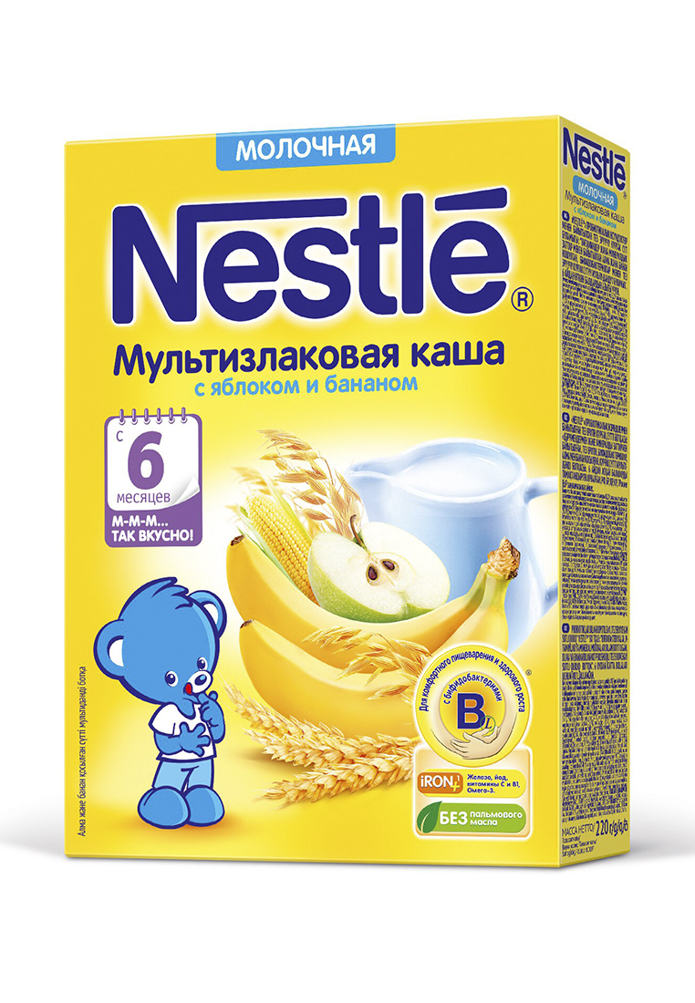 Nestle каша молочная овсяная с яблоком 250 г