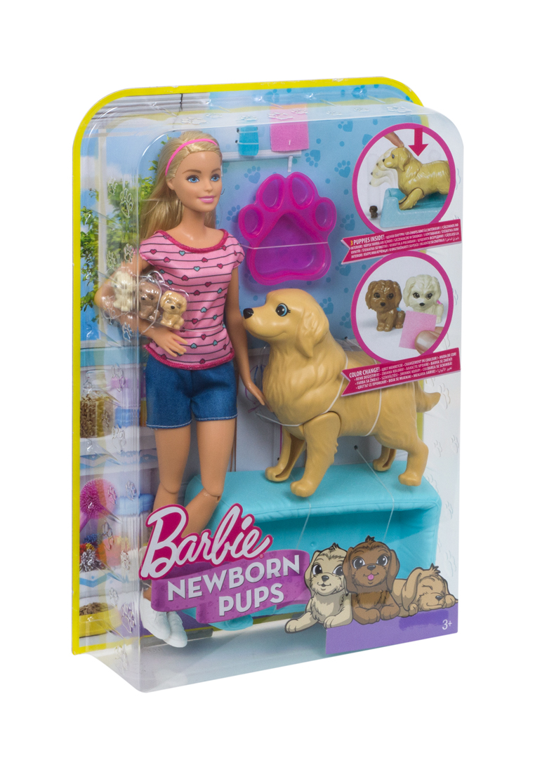 Набор Barbie® «Кукла и собака с щенками» 92105360 вид 2