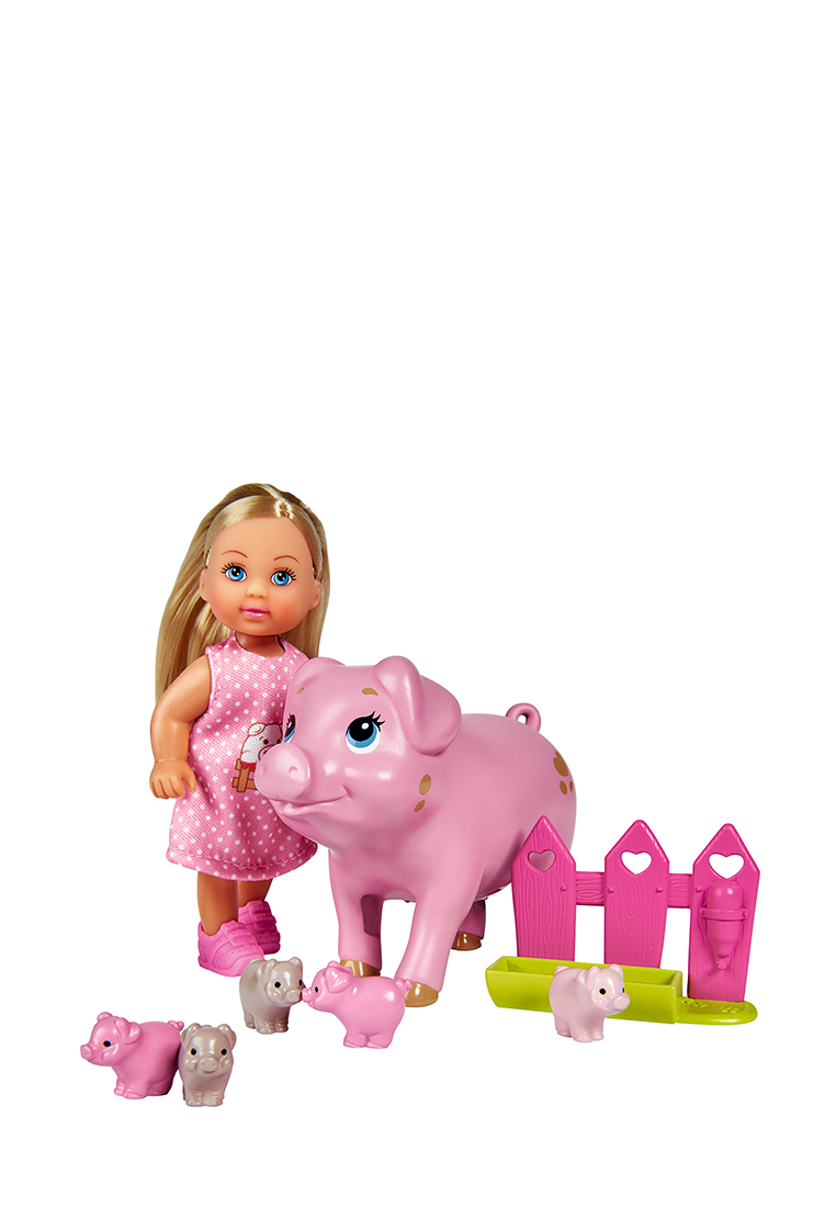 Кукла Еви со свинкой и поросятами 12см 92108240