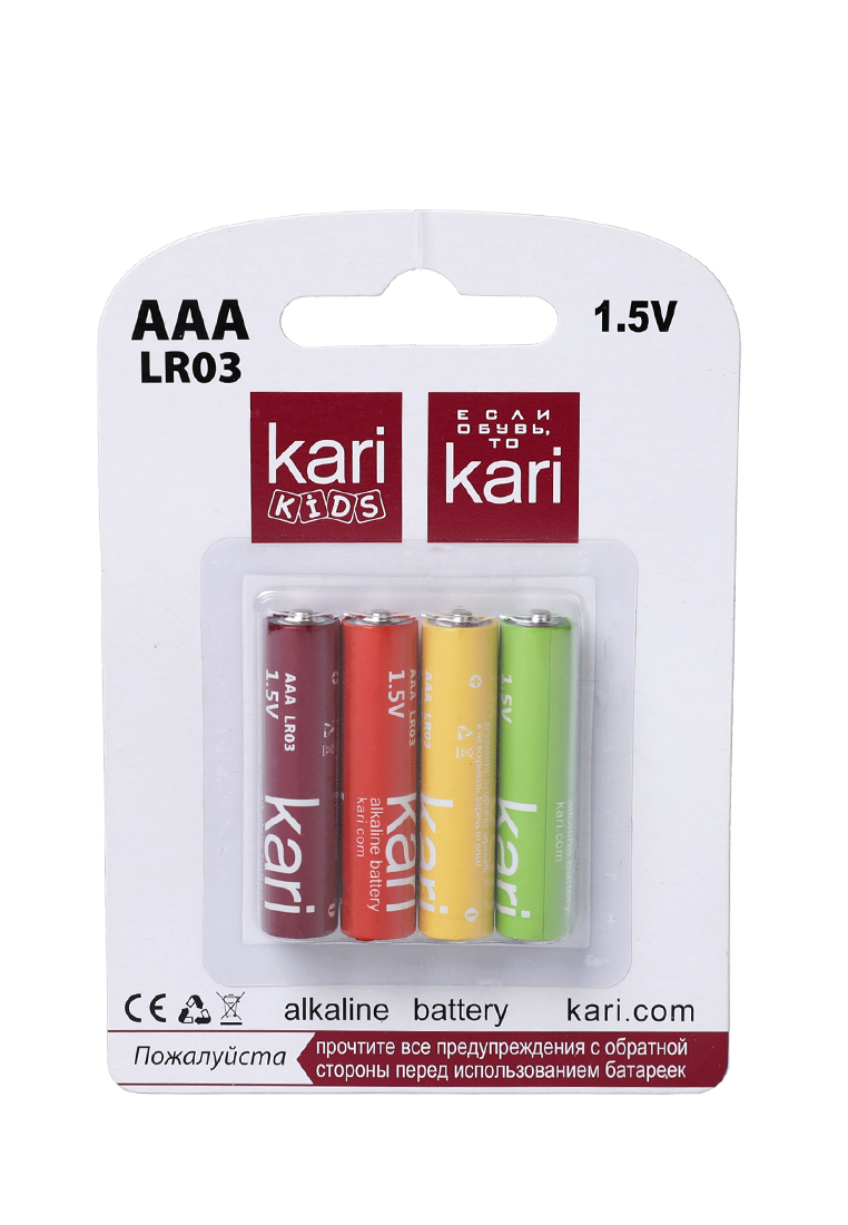 Батарейки алкалиновые KARI AAA 1.5V 4шт., KK-LR03-4B a2205000