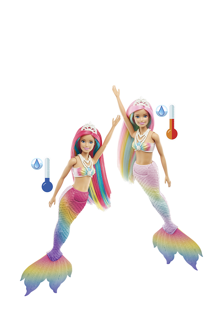 Barbie®  Кукла русалочка меняющая цвет с разноцветными волосами в асст. u1809280 вид 3