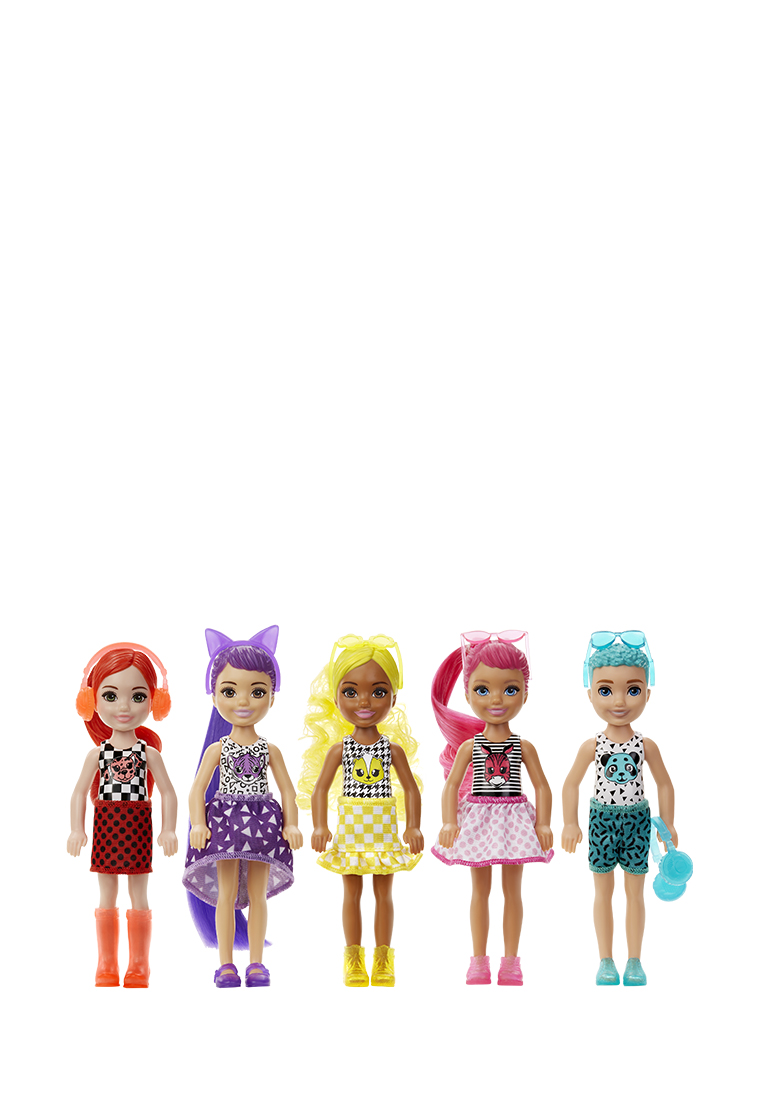 Barbie Кукла-сюрприз Челси Волна 2 с зеленой куклой и сюрпризами внутри u1809490