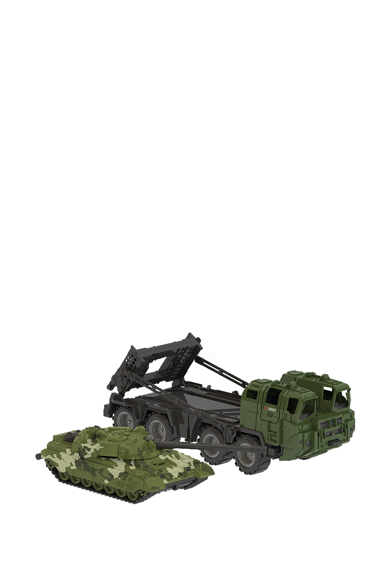 Военный тягач "Щит" с танком (камуфляж) в кор. u6601040