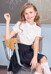 Блузка с коротким рукавом школьная для девочек 36101030