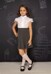 Блузка с коротким рукавом школьная для девочек 36107030 фото 2