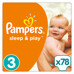 Подгузники Pampers Sleep & Play 4-9 кг, 3 размер Джамбо Упаковка 78шт. 73901771